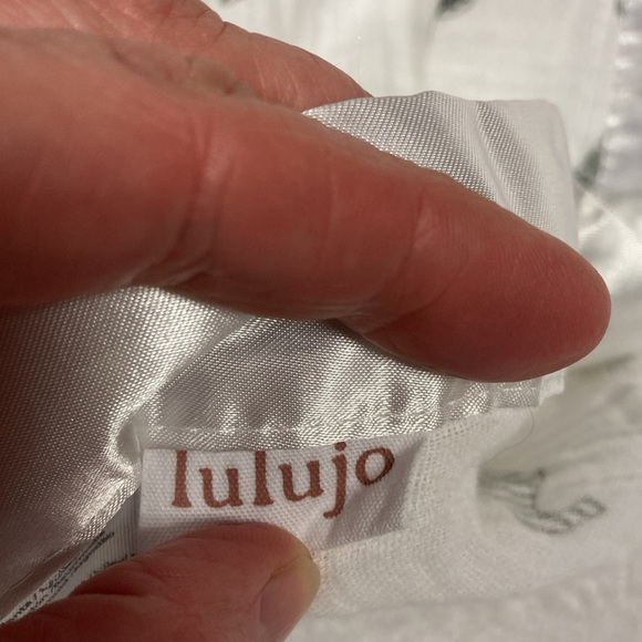 lulujo Baby Security Lovey Blanket Unisex Muslin Silky Satin trim jungle animal - Picture 6 of 7